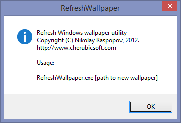 Окно Refresh Wallpaper